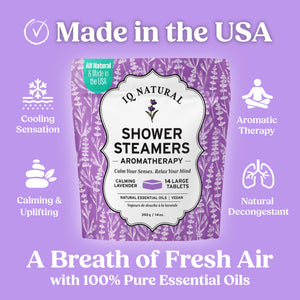 Lavender Shower Steamers - 14 Piece - iQ Natural 