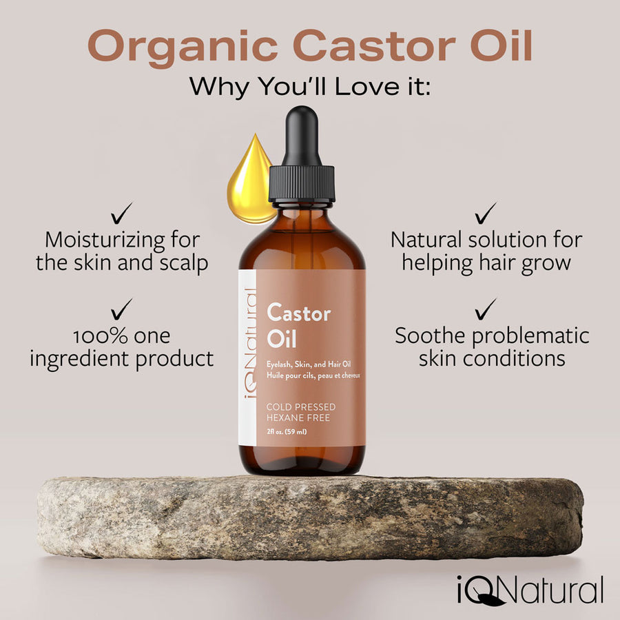 Eyelash Growth Kit - 100% Organic Castor Oil - iQ Natural 