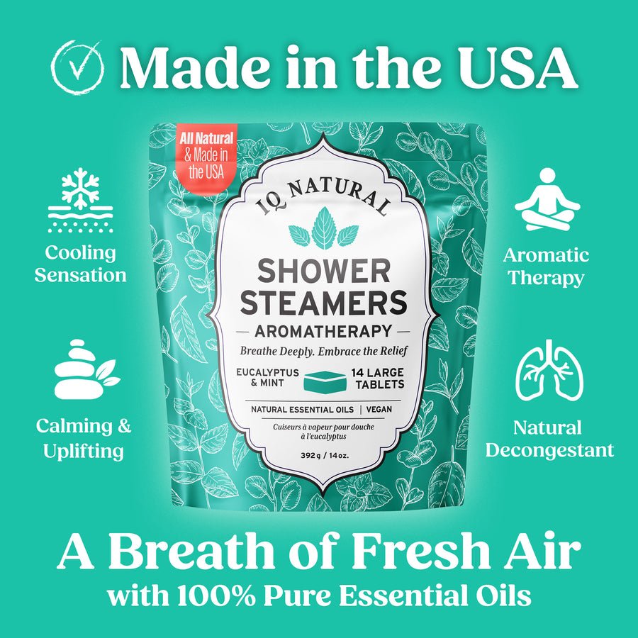 Eucalyptus Shower Steamers - 14 Piece - iQ Natural 