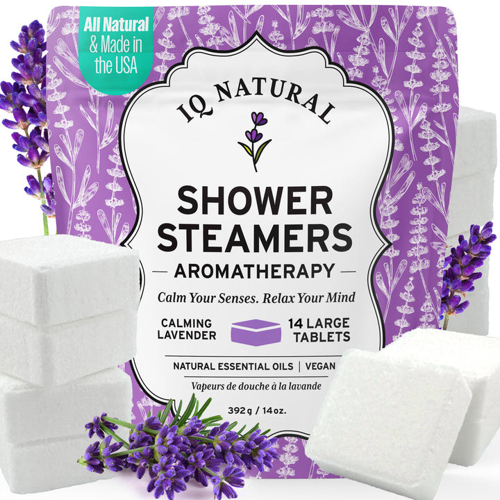 Lavender Shower Steamers - 14 Piece - iQ Natural 