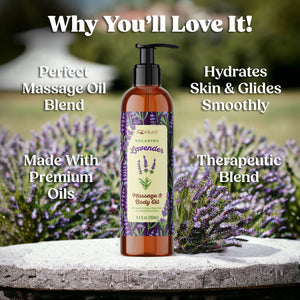 Relaxing Lavender Massage Oil - iQ Natural 