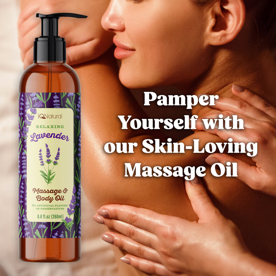 Relaxing Lavender Massage Oil - iQ Natural 