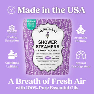 Lavender Shower Steamers - 7 Piece - iQ Natural 