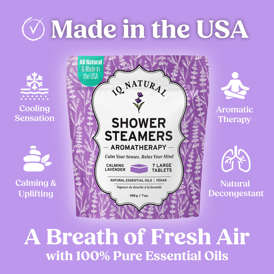 Lavender Shower Steamers - 7 Piece - iQ Natural 