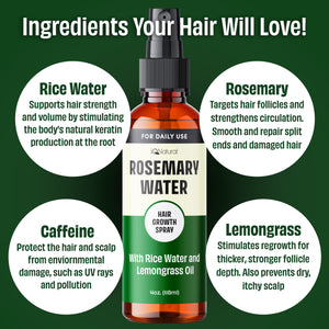 Rosemary Spray with Rice Water - iQ Natural 