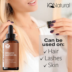 EyeLash Growth Kit - 100% Organic Castor Oil - iQ Natural 