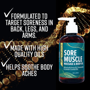 Sore Muscle Massage Oil - iQ Natural 